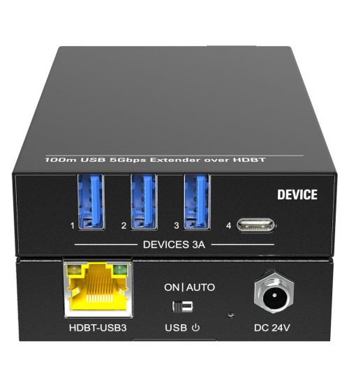 Комплект передатчик-усилитель и приемник USB сигнала по витой паре Digis EX-USB100-3